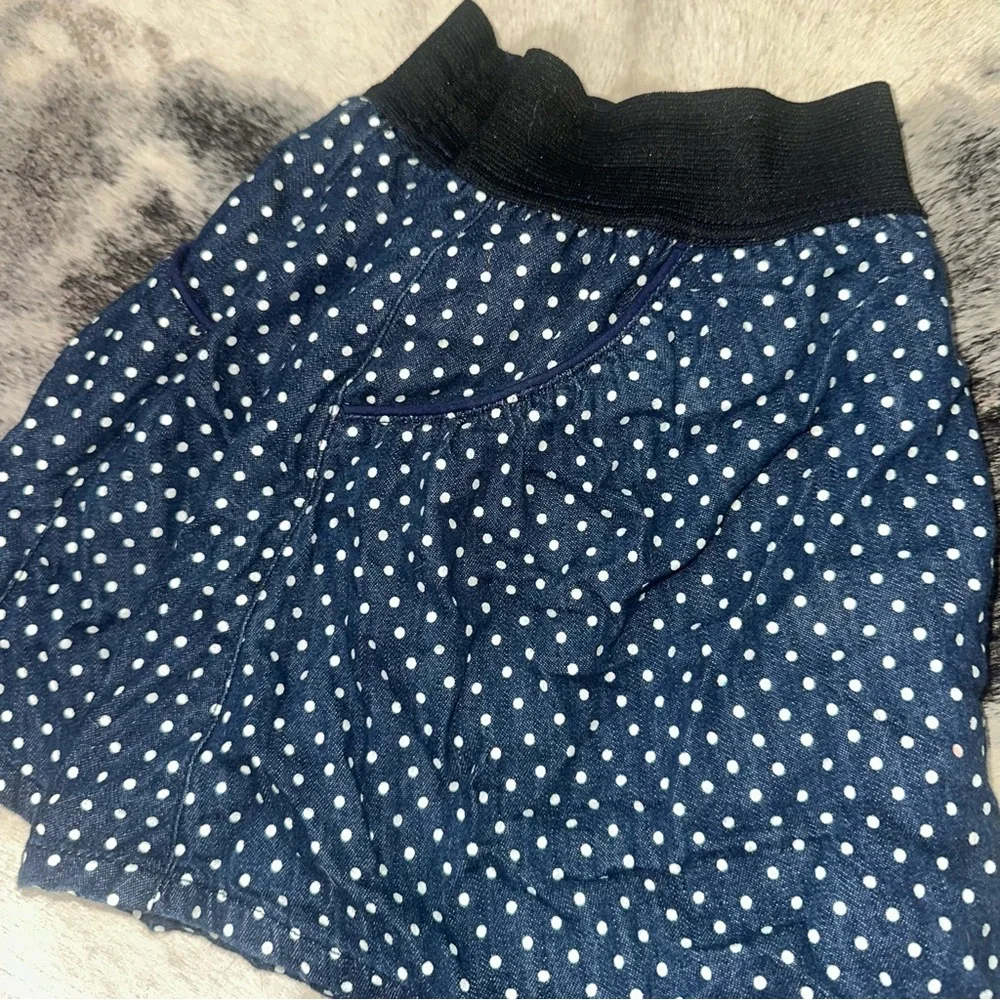 Justice Girls Size 12 Skirts – Navy Polka Dot & Floral Tiered Lot of 2